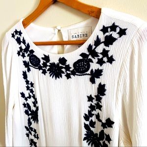 Sabine Embroidered Shift Dress